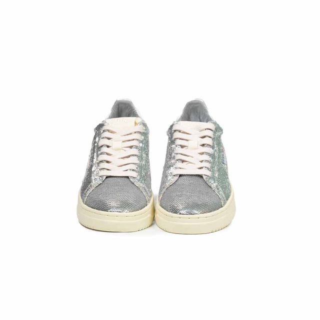 Sneaker Autry - Dallas low wom glitter argento