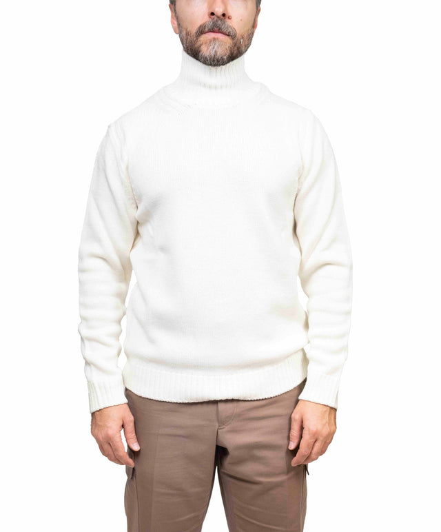Maglione DONDUP collo a camino - Bianco