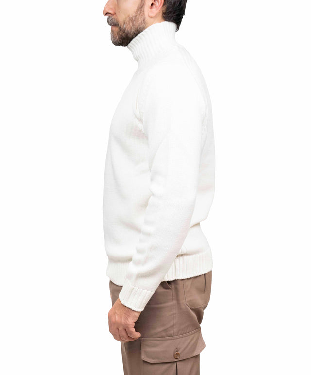 Maglione DONDUP collo a camino - Bianco