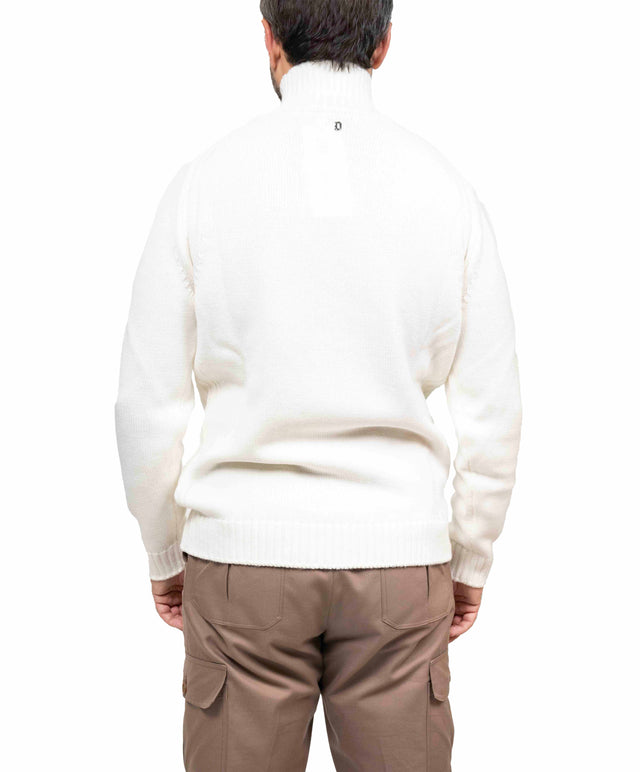 Maglione DONDUP collo a camino - Bianco