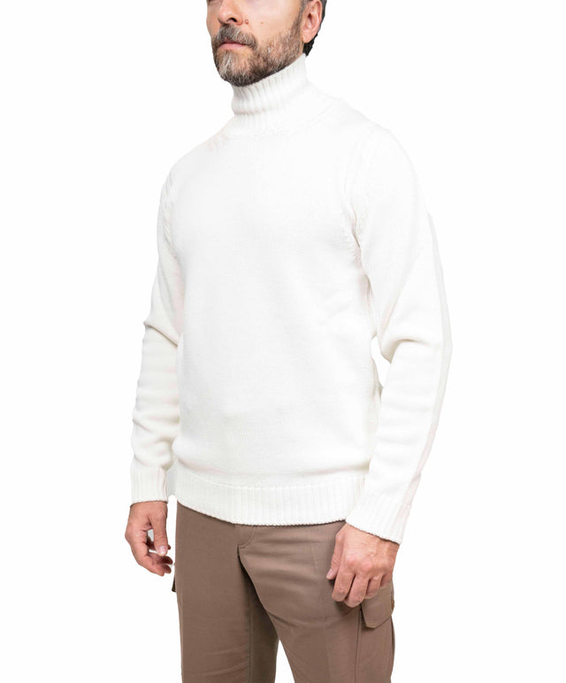 Maglione DONDUP collo a camino - Bianco