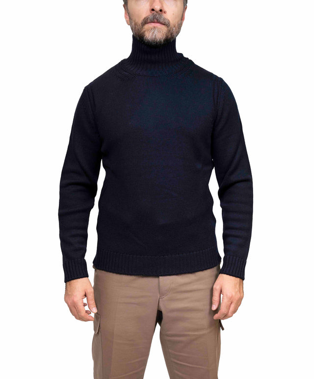 Maglione DONDUP collo a camino - Blu