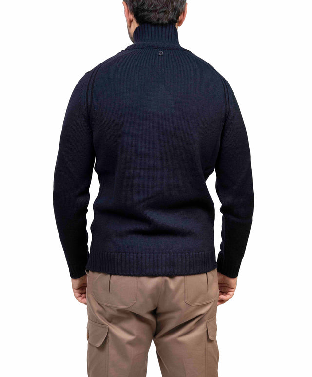 Maglione DONDUP collo a camino - Blu