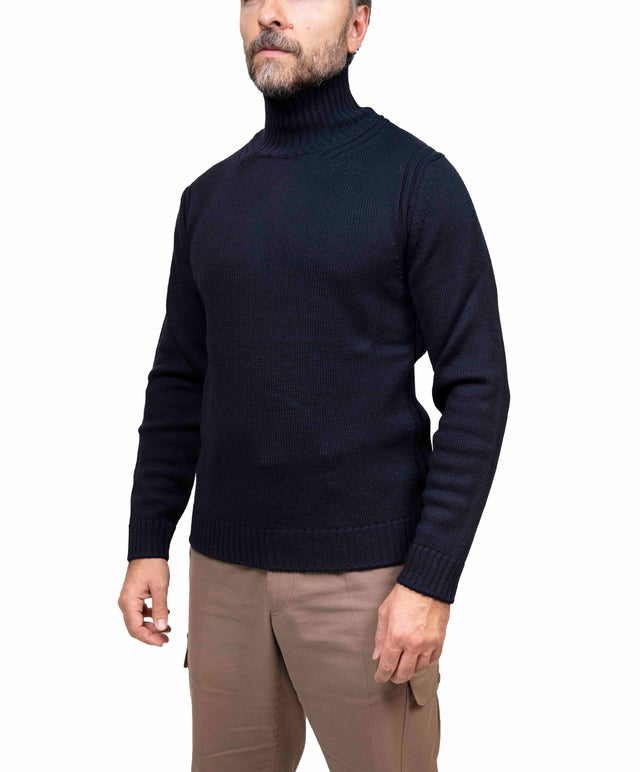 Maglione DONDUP collo a camino - Blu