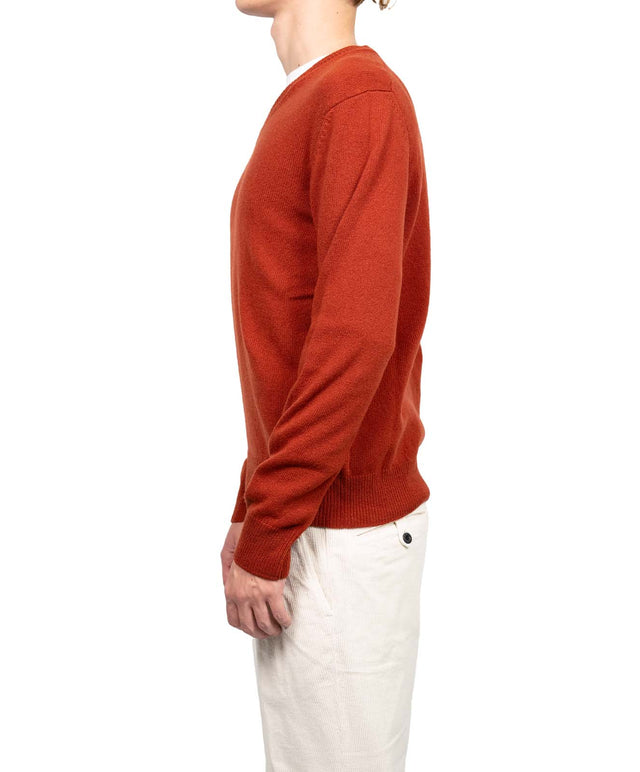 Zanone - MAGLIONE Unito Scollo a V arancio