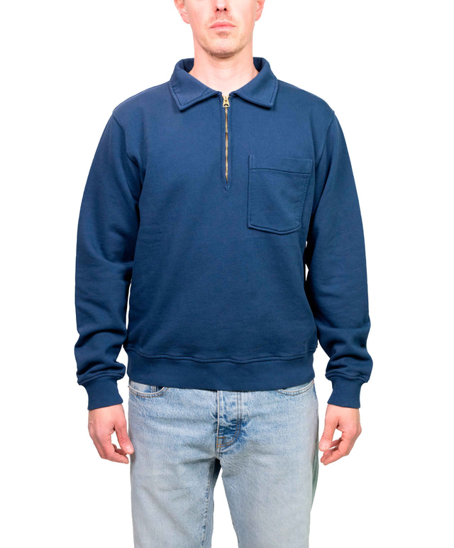 Felpa Zip BLU Navy
