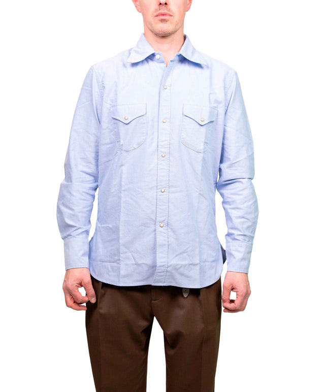 Camicia texana oxford azzurro Fortela