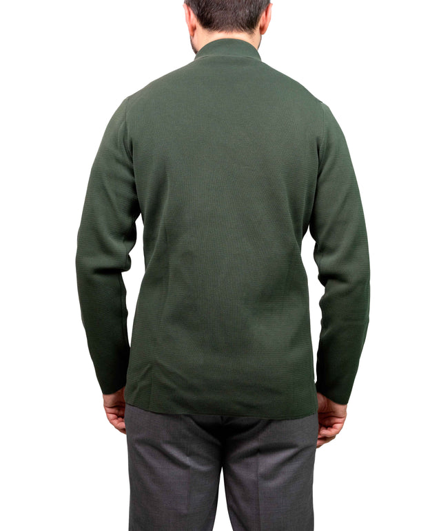 Cardigan Doppio Petto Punto Milano verde inglese di Filippo De Laurentiis