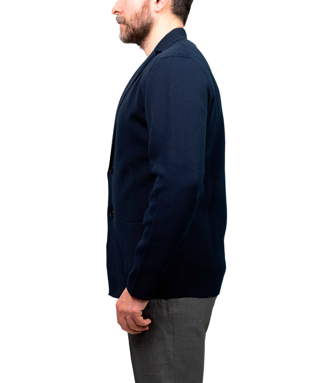 Cardigan monopetto milano blu