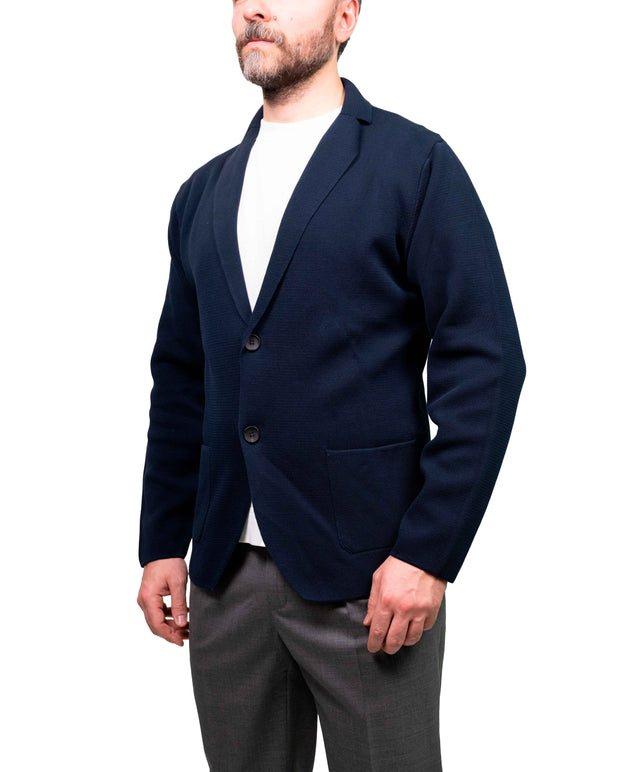 Cardigan monopetto milano blu