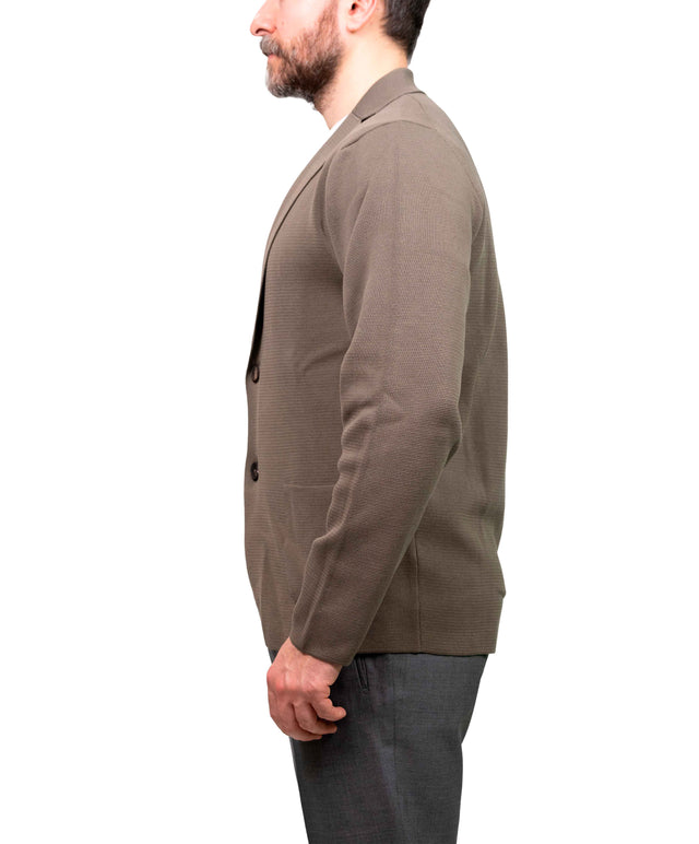Cardigan monopetto milano tabacco