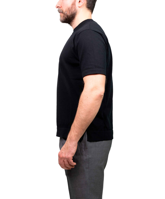 Filippo De Laurentiis - T-shirt Calata crepes nera