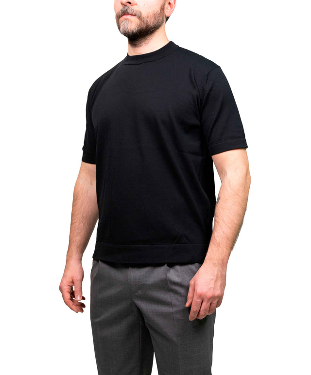 Filippo De Laurentiis - T-shirt Calata crepes nera