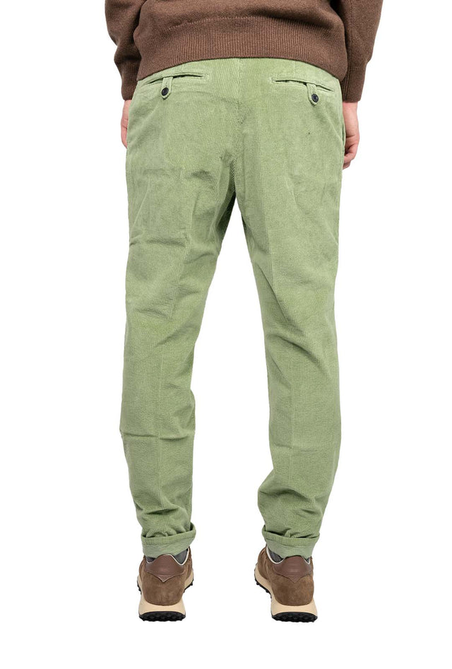 Incotex Slacks - velluto verde salvia