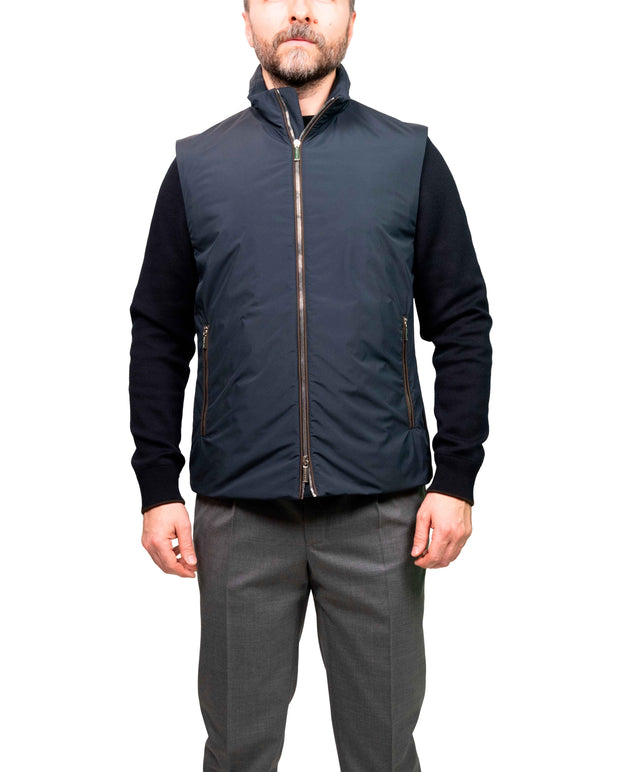Bomber Morer Gilet + maniche staccabili blu
