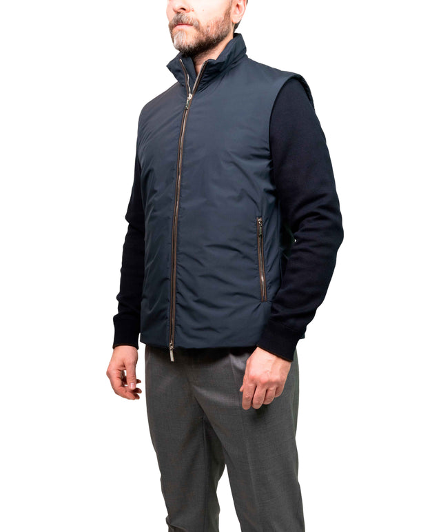 Bomber Morer Gilet + maniche staccabili blu