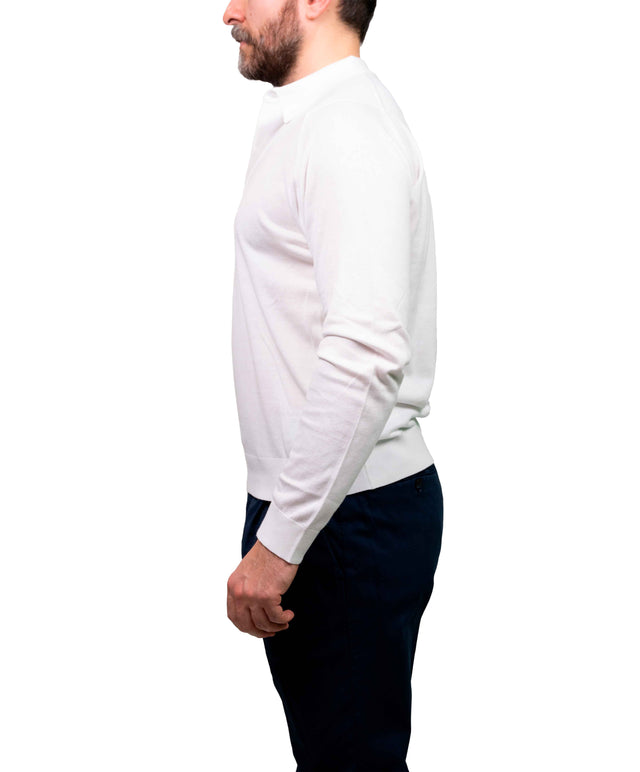 John Smedley - Polo Bradwell - Bianca a maniche lunghe