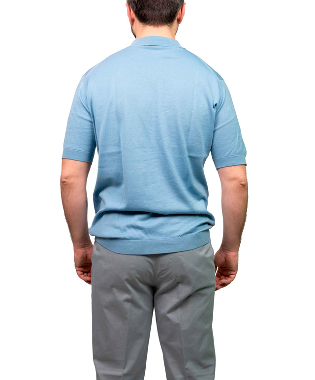 John Smedley - Polo Adrian - Azzurro chiaro a maniche corte