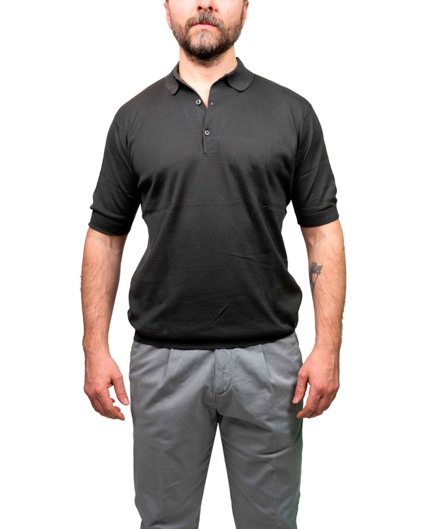 Polo John Smedley - Adrian Slim Fit - Marrone scuro cioccolato
