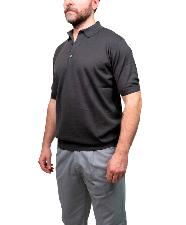Polo John Smedley - Adrian Slim Fit - Marrone scuro cioccolato