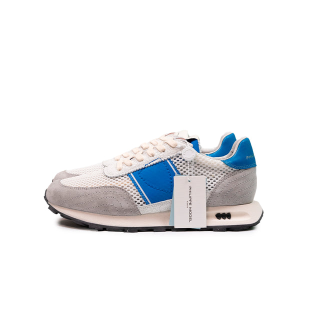 Sneakers Philippe model running rete low vintage Resau Blanc Bluette
