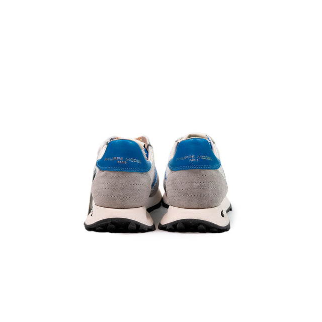 Sneakers Philippe model running rete low vintage Resau Blanc Bluette