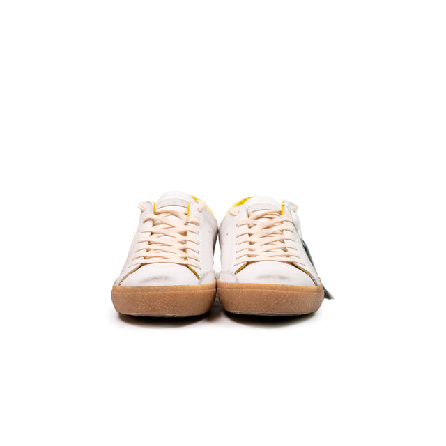 Sneakers Philippe Model Paris in pelle bianca e giallo
