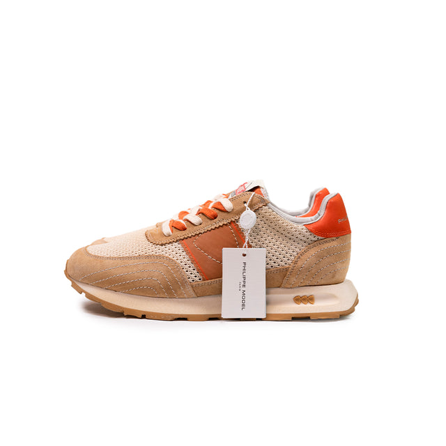 Sneaker Philippe model running rete low vintage biscotto
