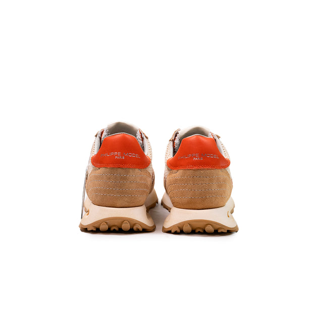 Sneaker Philippe model running rete low vintage biscotto