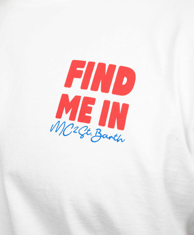 T-shirt over “find me in” - bianca - MC2 Saint Barth