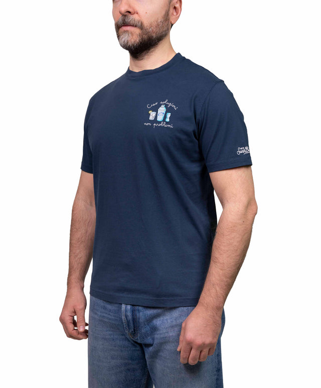 T-shirt “creo soluzioni non problemi” - blu - MC2 Saint Barth