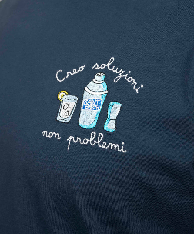T-shirt “creo soluzioni non problemi” - blu - MC2 Saint Barth