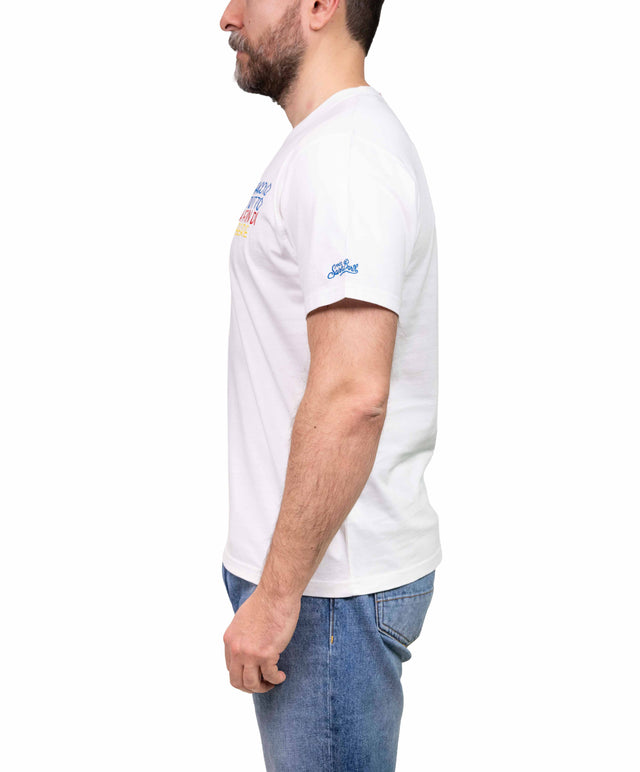 T-shirt “faccio tutto a fin di bere” - bianca - MC2 Saint Barth