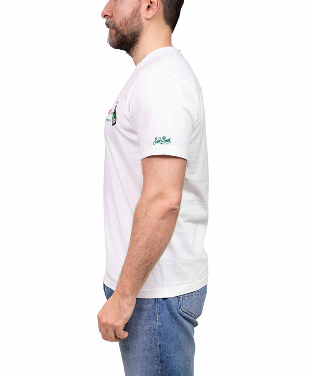 T-shirt “Sboccio con la primavera” - bianca - MC2 Saint Barth