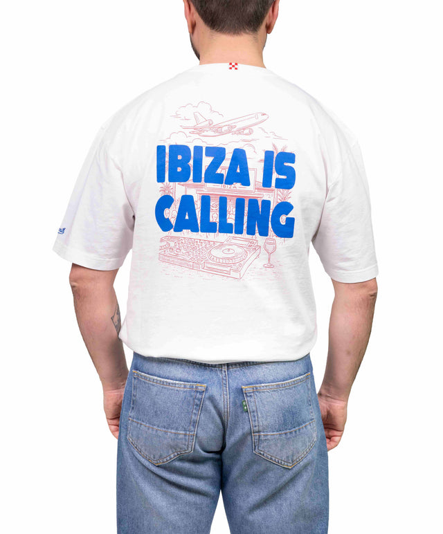 T-shirt over ”Ibiza is calling” - bianca - MC2 Saint Barth