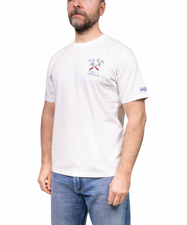 T-shirt ”King of the grill” - bianca - MC2 Saint Barth