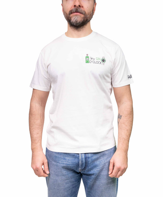 T-shirt ”It’s gin o’clock”- bianca - MC2 Saint Barth