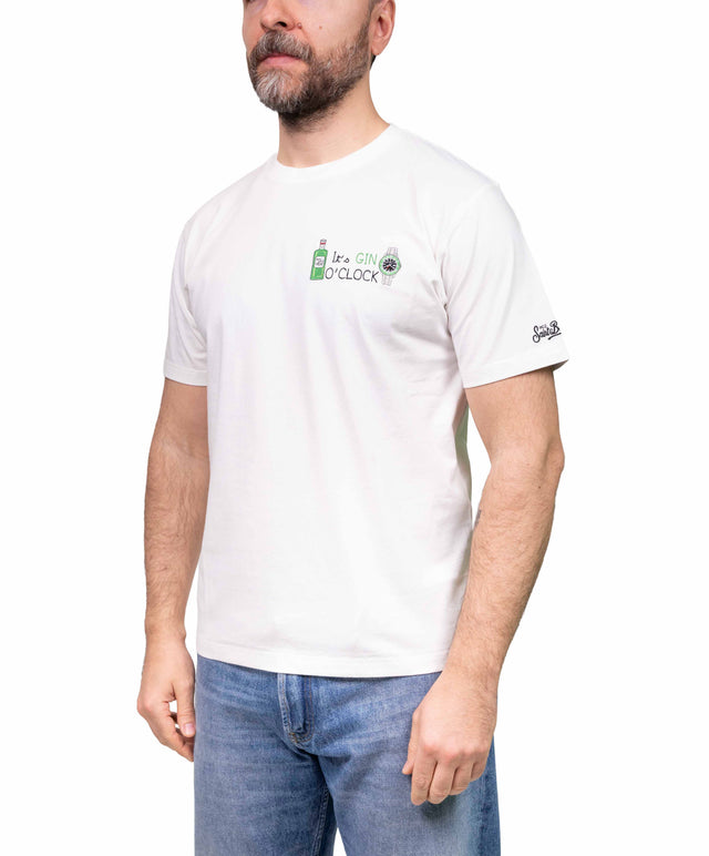 T-shirt ”It’s gin o’clock”- bianca - MC2 Saint Barth