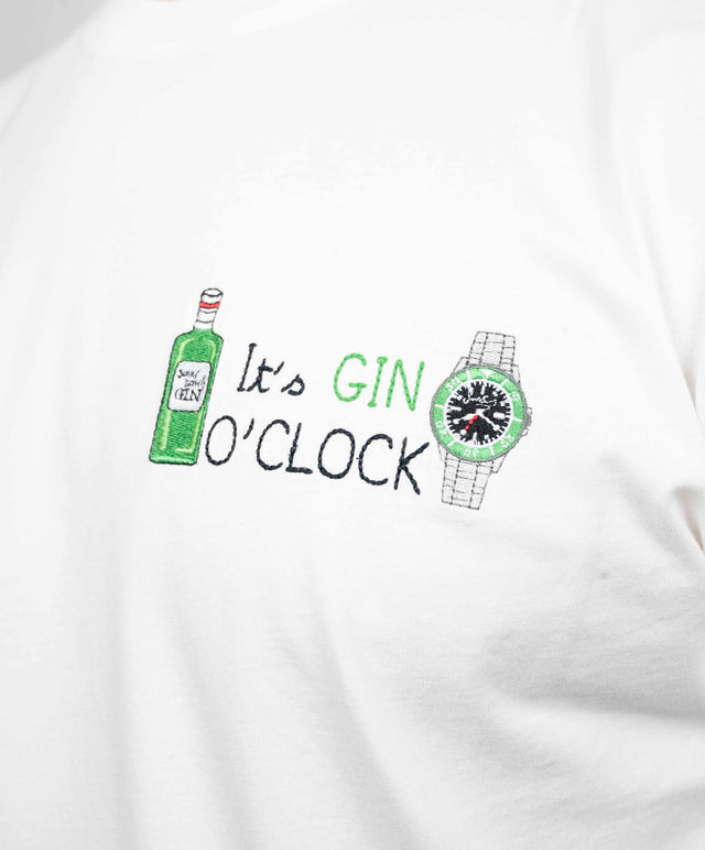 T-shirt ”It’s gin o’clock”- bianca - MC2 Saint Barth