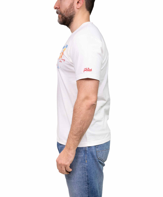 T-shirt ”aperol spritz”- bianca - MC2 Saint Barth