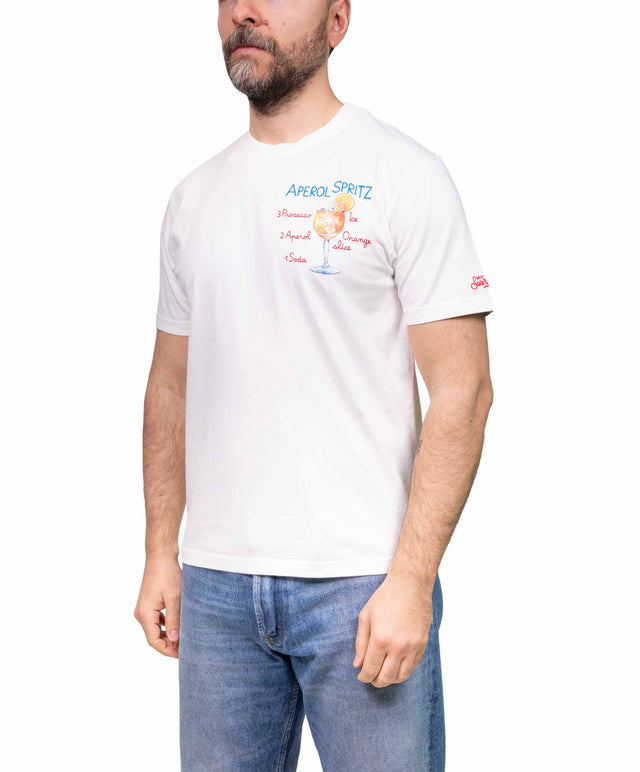 T-shirt ”aperol spritz”- bianca - MC2 Saint Barth