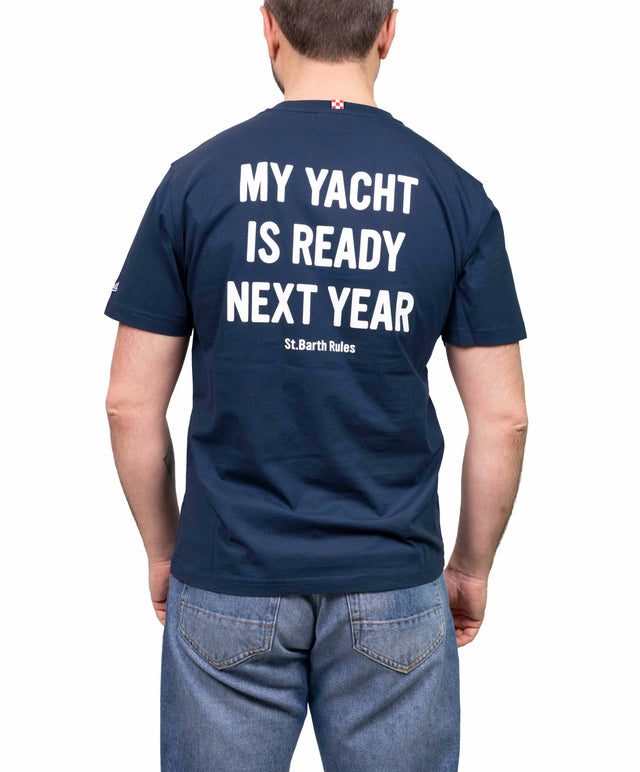 T-shirt ”My yacht is ready next year”- blu - MC2 Saint Barth