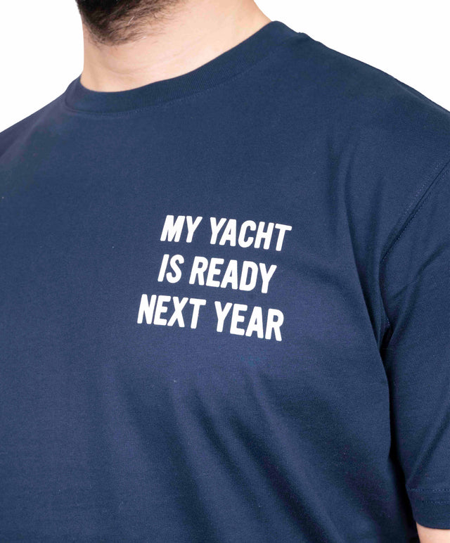 T-shirt ”My yacht is ready next year”- blu - MC2 Saint Barth