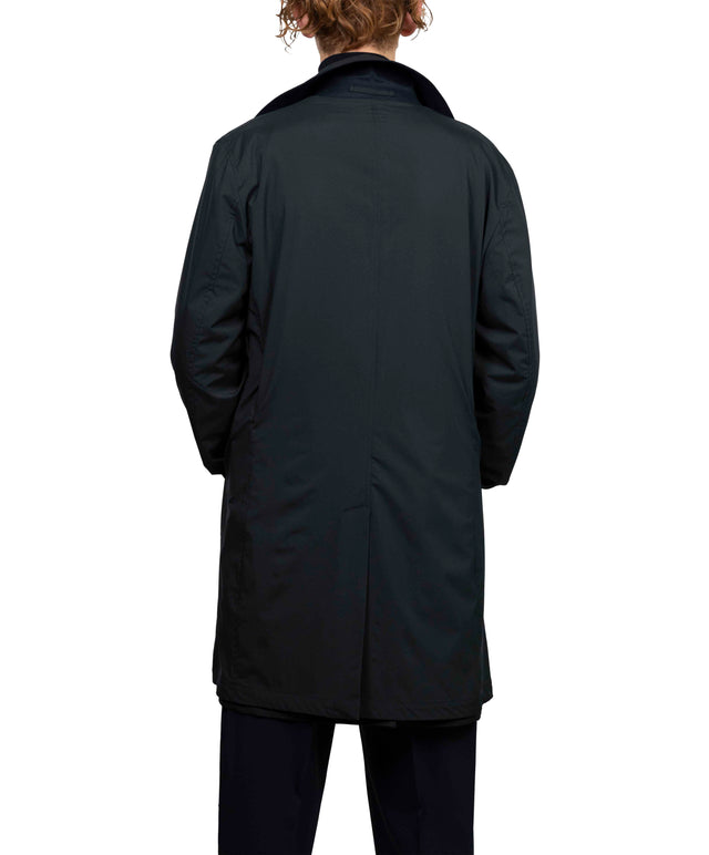 Kired- Cappotto reversibile doppio petto Blu