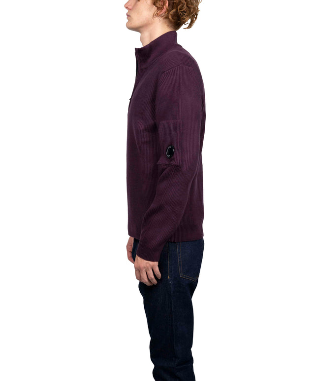 CP Company - Polo dolcevita lana viola
