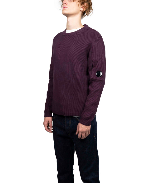 CP Company - Girocollo righe lana Viola