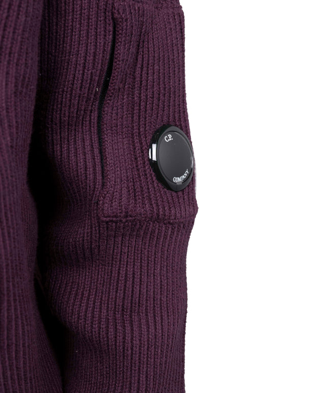 CP Company - Girocollo righe lana Viola