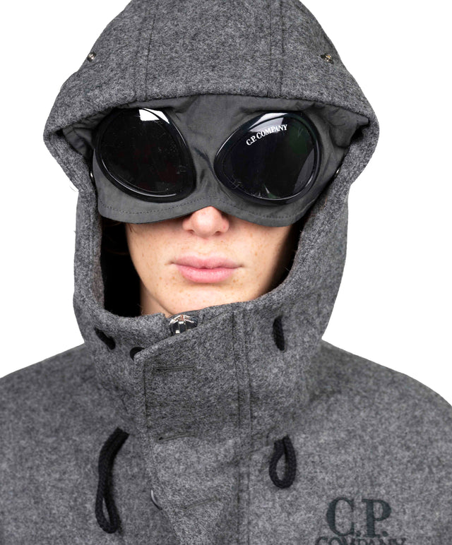 CP Company - Medium Giacca Goggle Lens in lana Grigio scuro