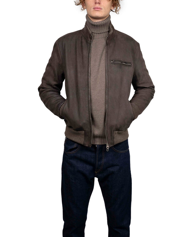 Stewart - Biker old piuma marrone moro + fango