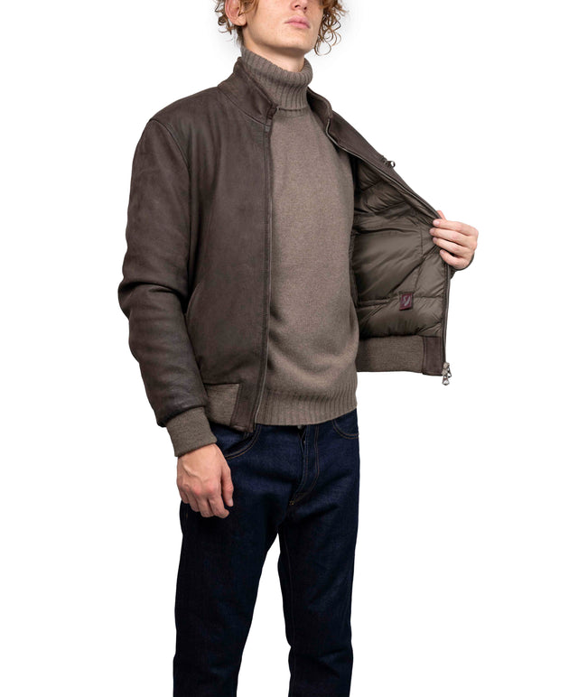 Stewart - Biker old piuma marrone moro + fango